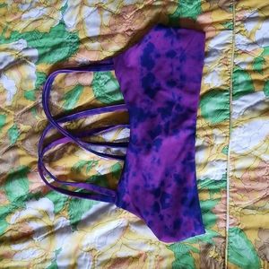 Jolyn Fendrick's Small Fixed Back Bikini Top Purple Tiedye